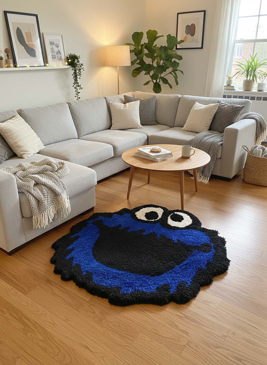 cookie monster rug
