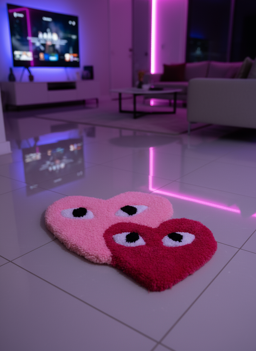 Cdg heart pink duo