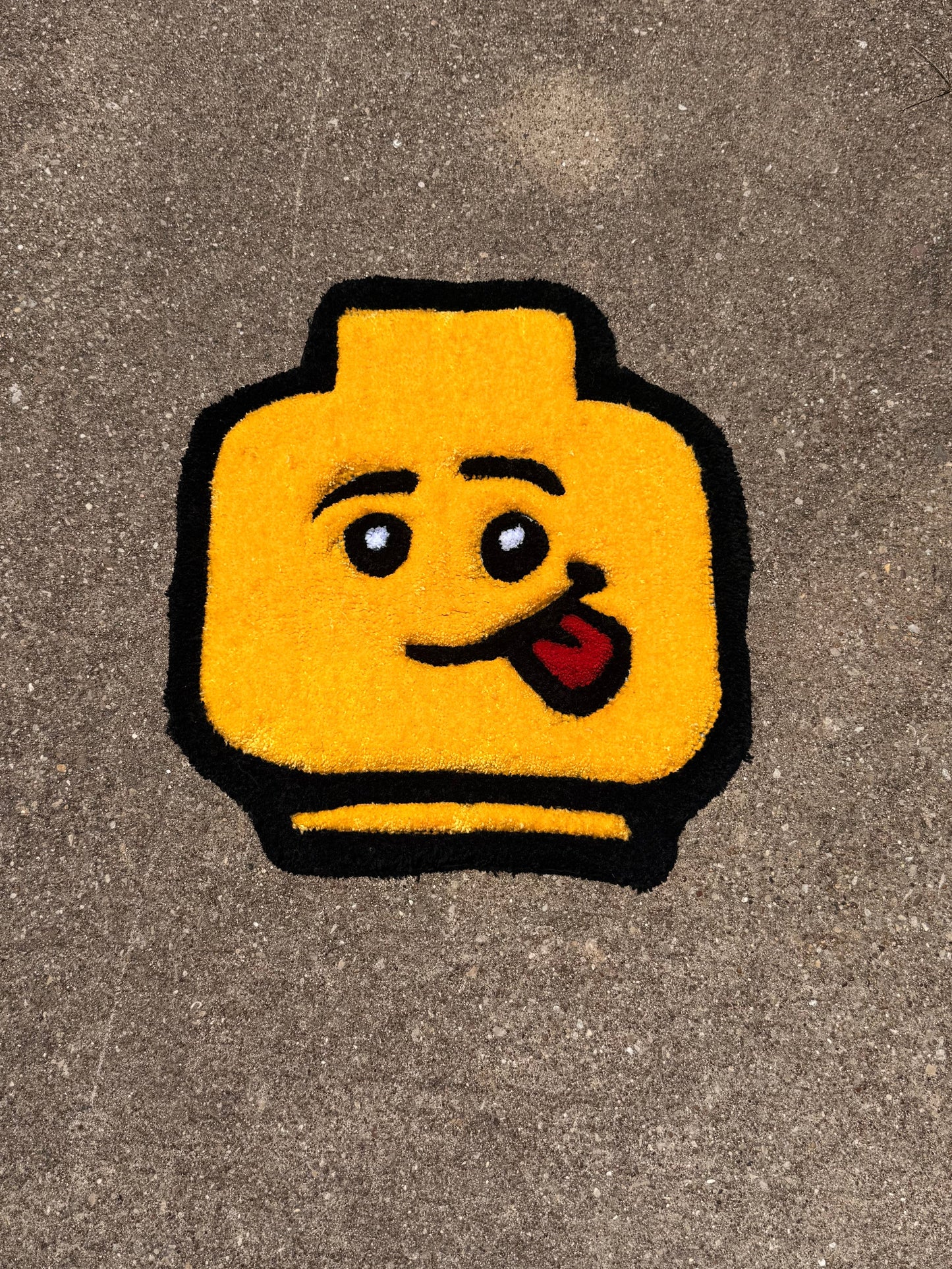 lego head rug