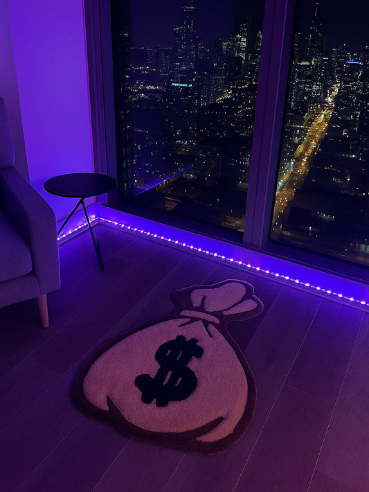 money bag rug