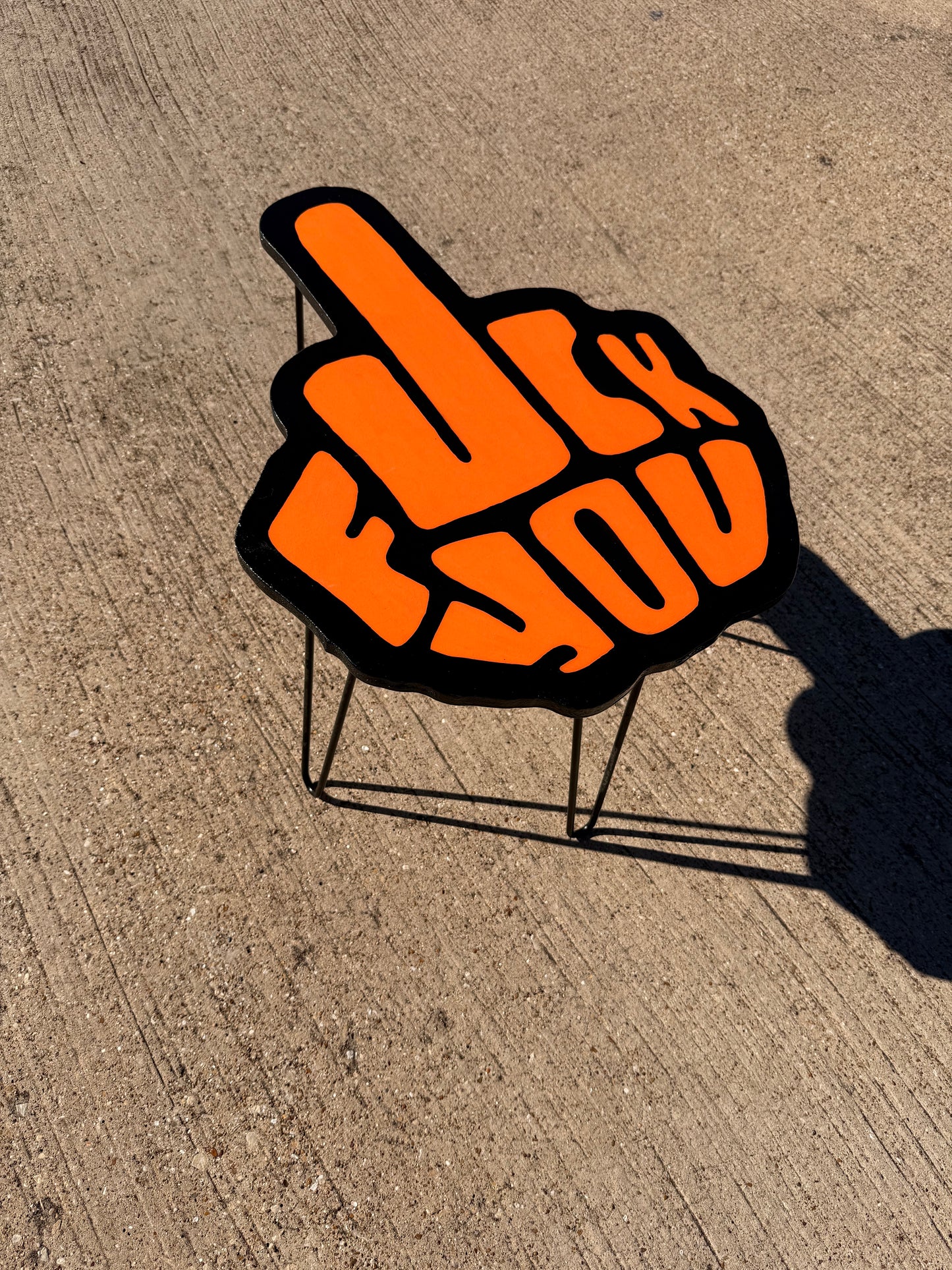 fck you mini table/ wallart